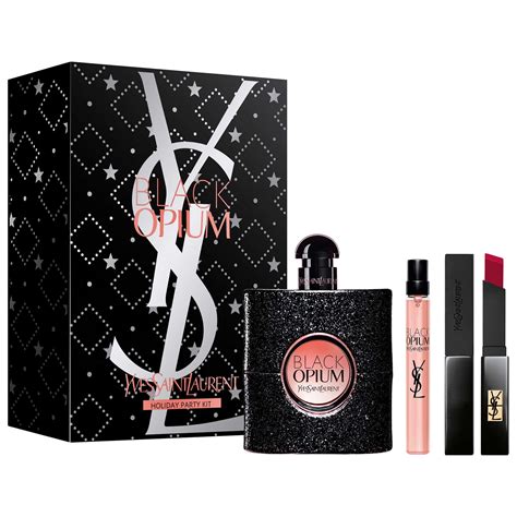 yves saint laurent black opium 75ml|opium black gift set boots.